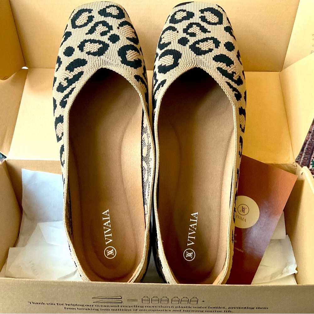 Vivaia  lepord round toe shoe.  Only worn once! Size 9.5. Or 40.5